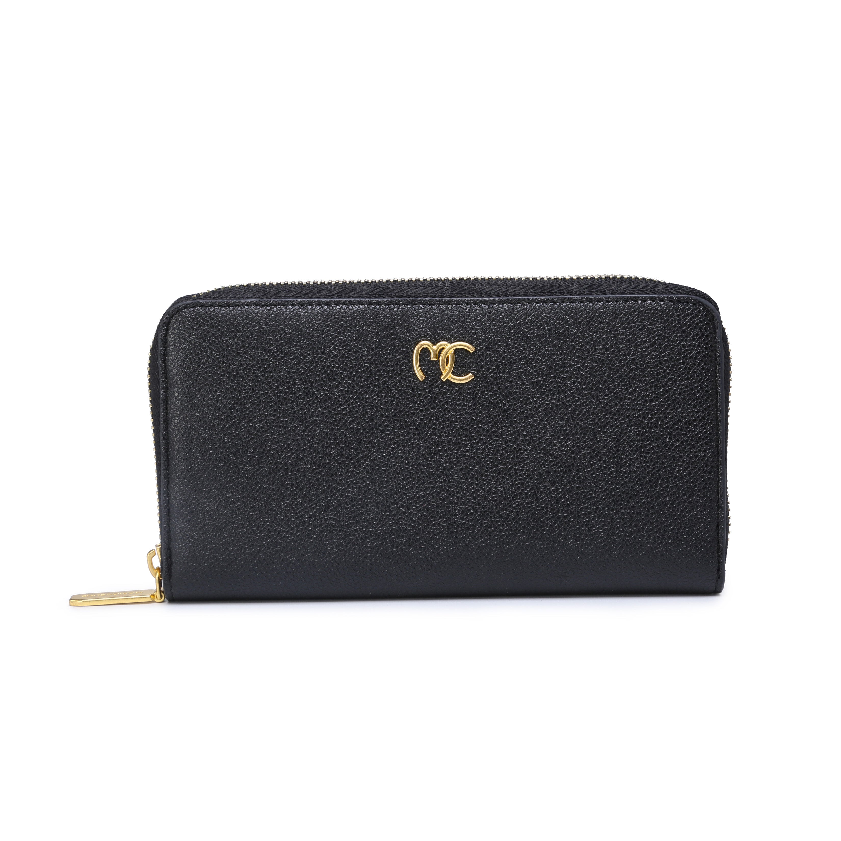 VIVI ZIP AROUND WALLET - BLACK