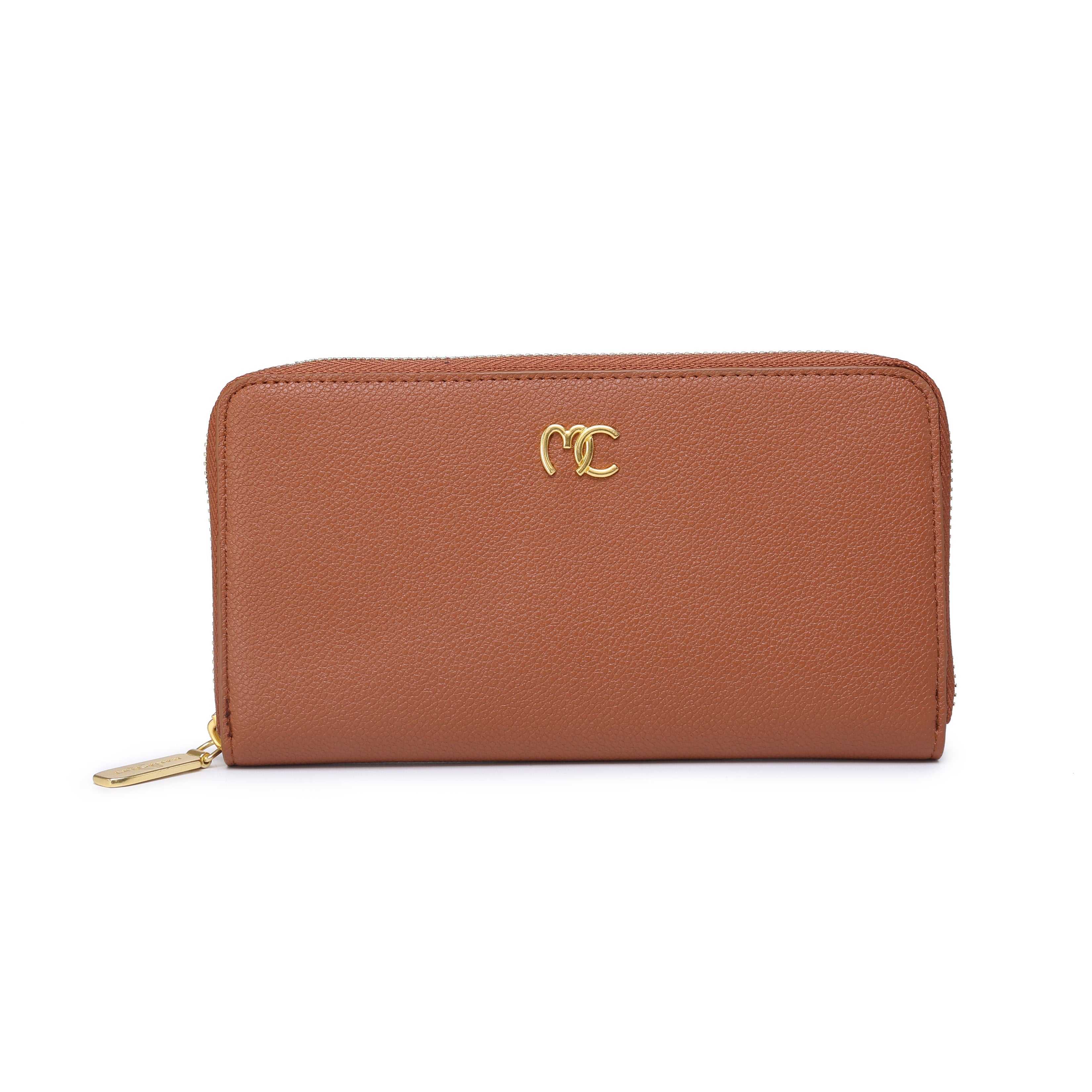 VIVI ZIP AROUND WALLET - BROWN