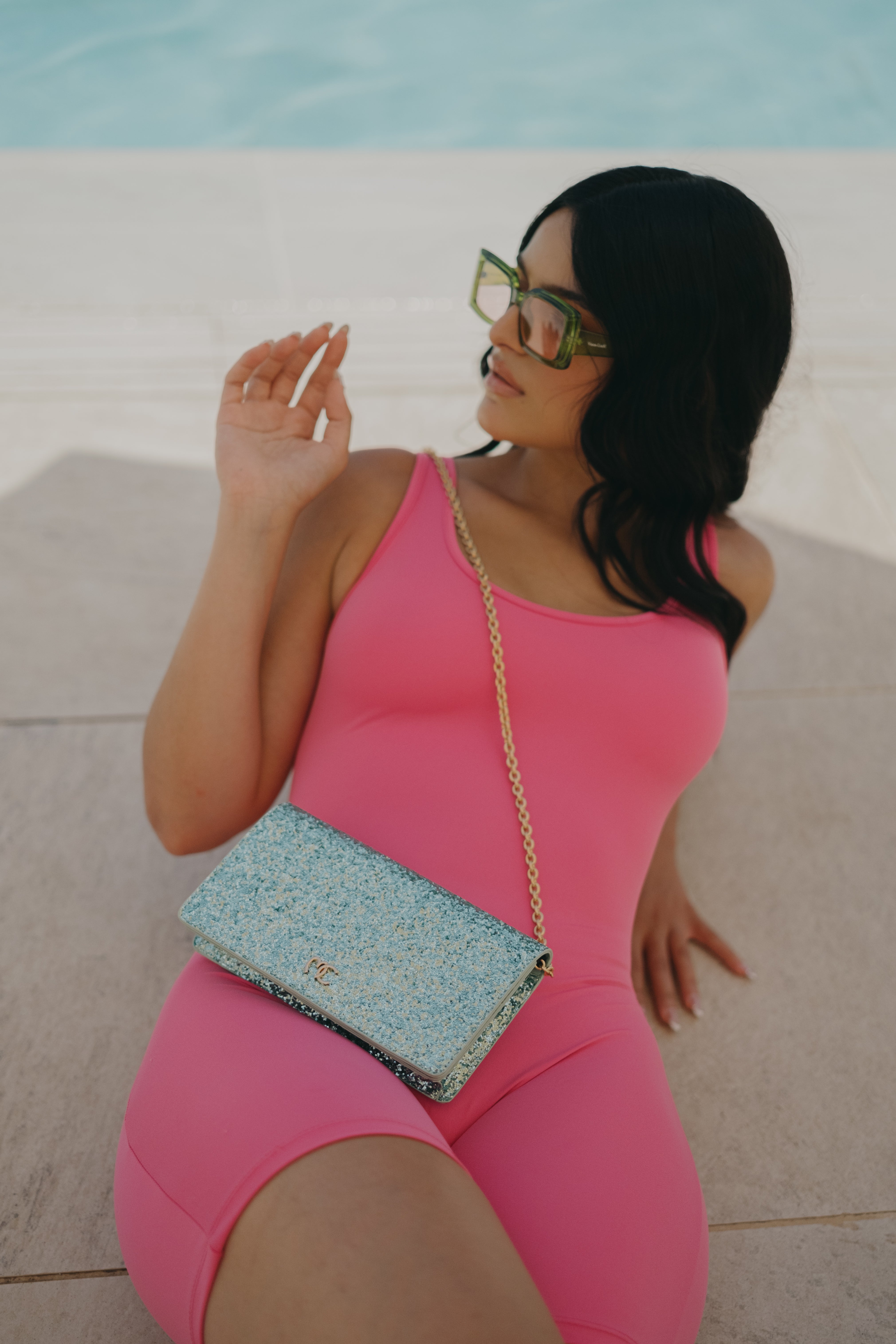 WANDA CLUTCH BAG GREEN