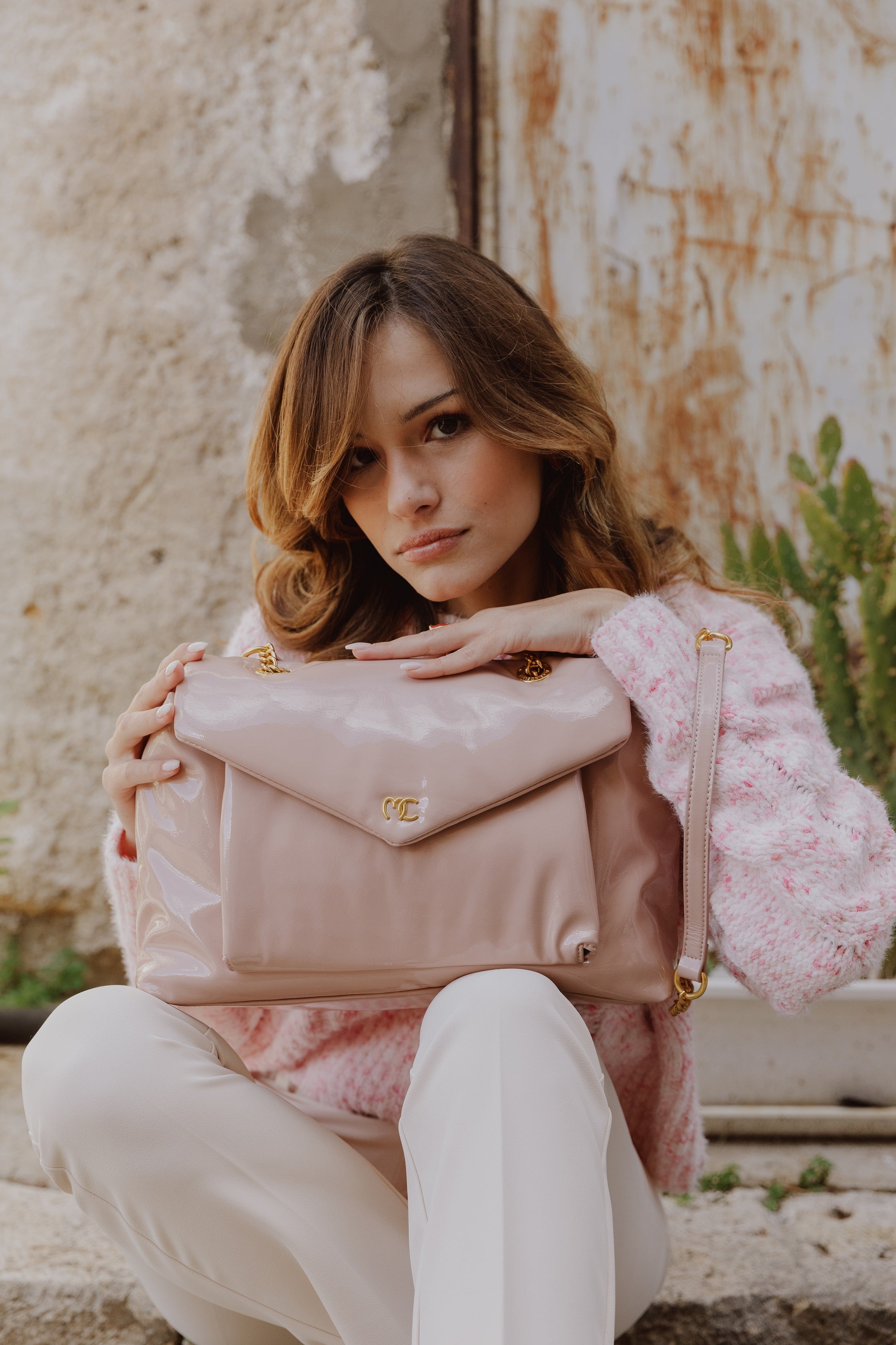 BLAIRE BIG ENVELOPE BAG - PINK