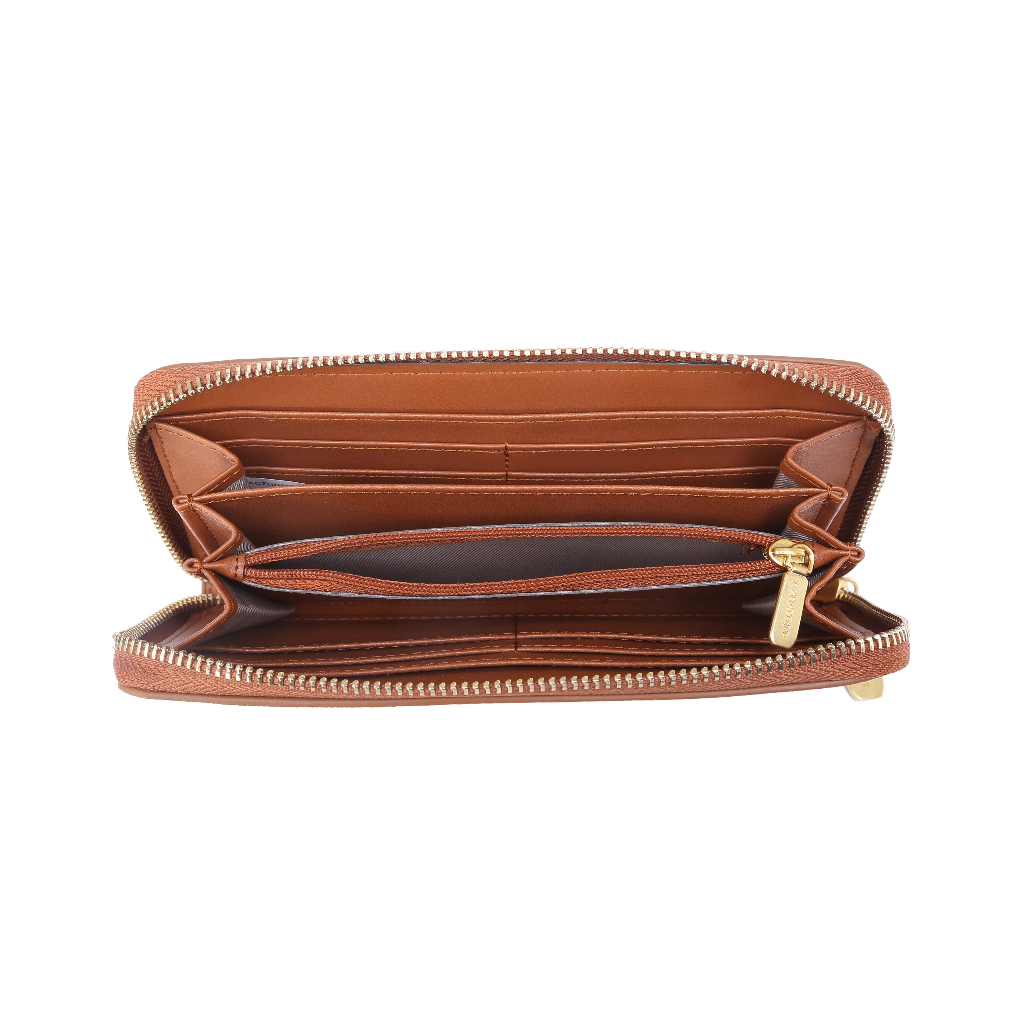 VIVI ZIP AROUND WALLET - BROWN