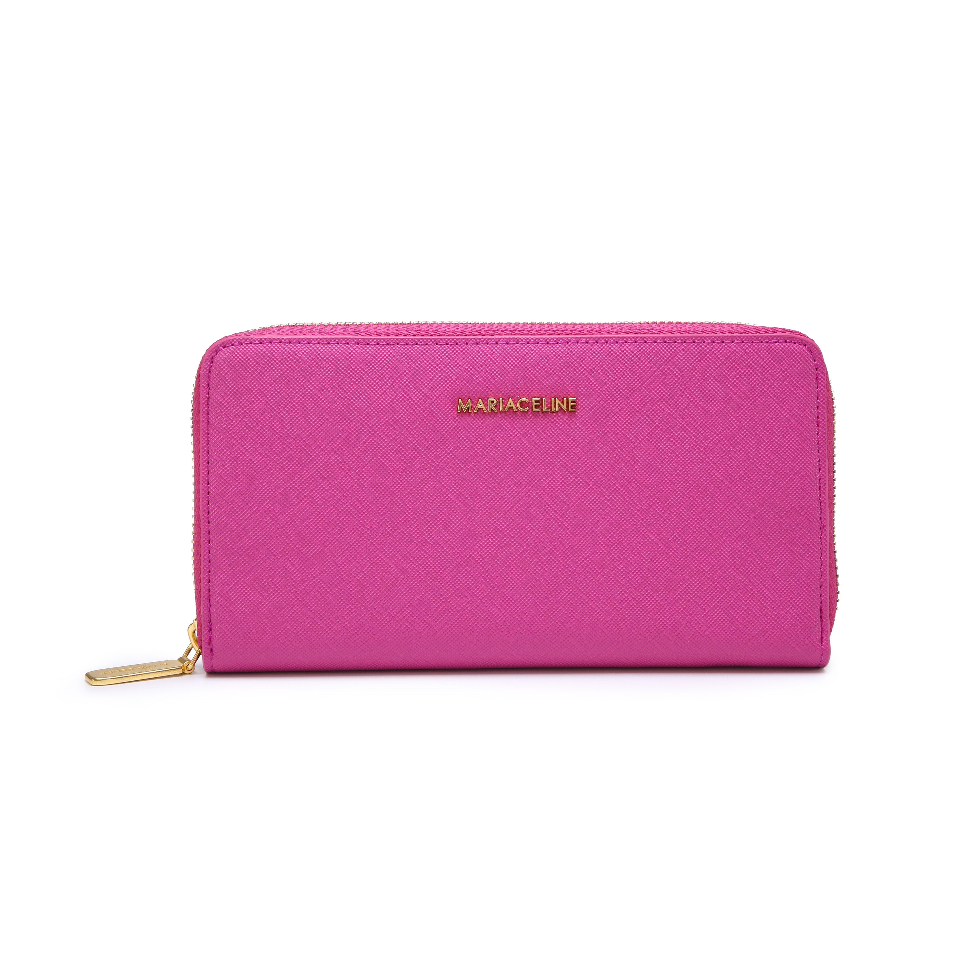 AMALIA ZIP AROUND WALLET - FUCHSIA