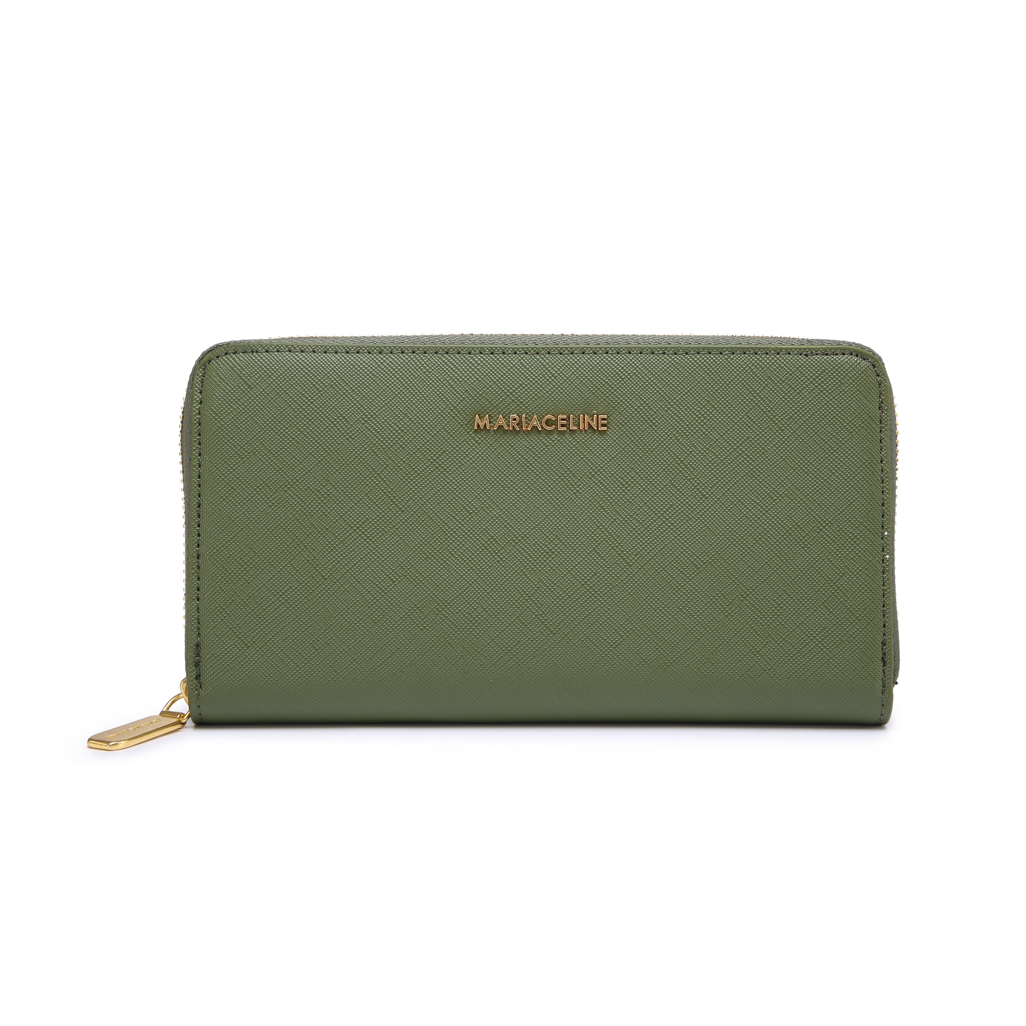 AMALIA ZIP AROUND WALLET - GREEN
